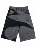 NYATHERA FIBONACCI BLACK PANEL JORTS