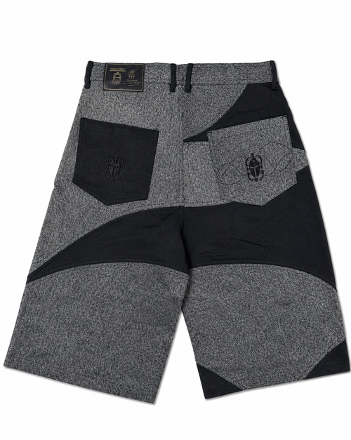 NYATHERA FIBONACCI BLACK PANEL JORTS
